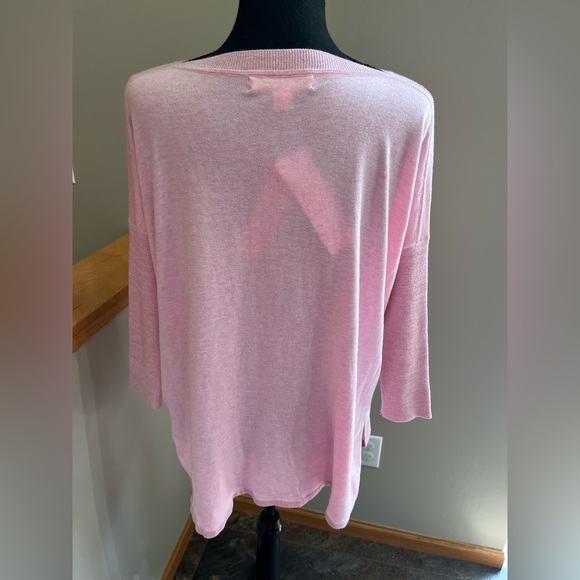 New Lilly Pulitzer pink Cobo oversized cool max light weight twee sweater.  XXS - Picture 4 of 14